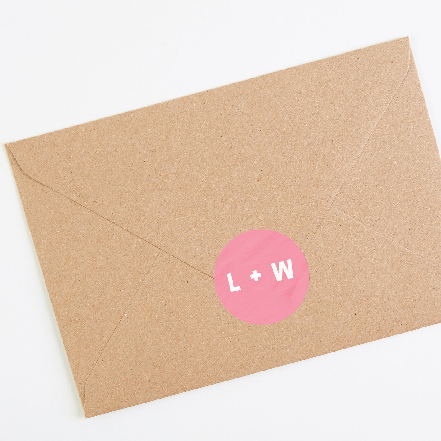 Bright Pink Confetti Envelope Wedding Sticker