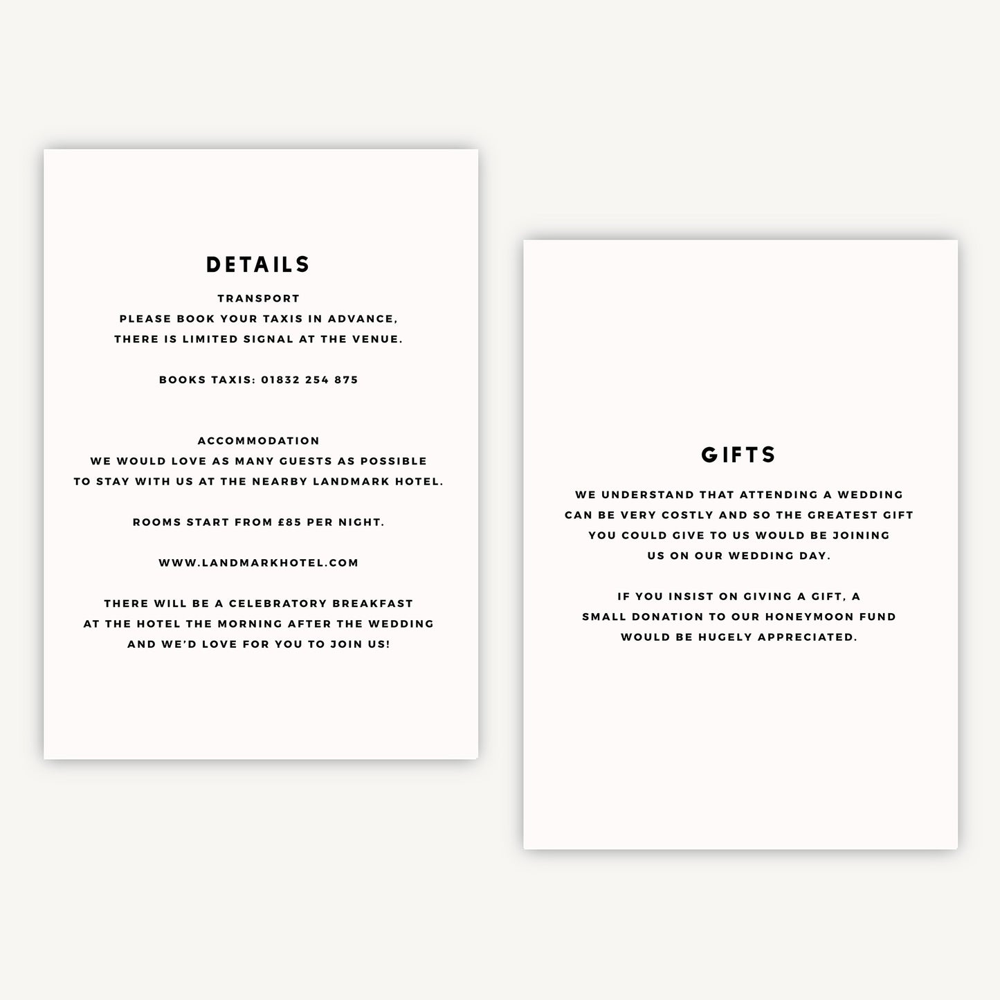 Bright Pink Confetti Wedding Invitation Details Card