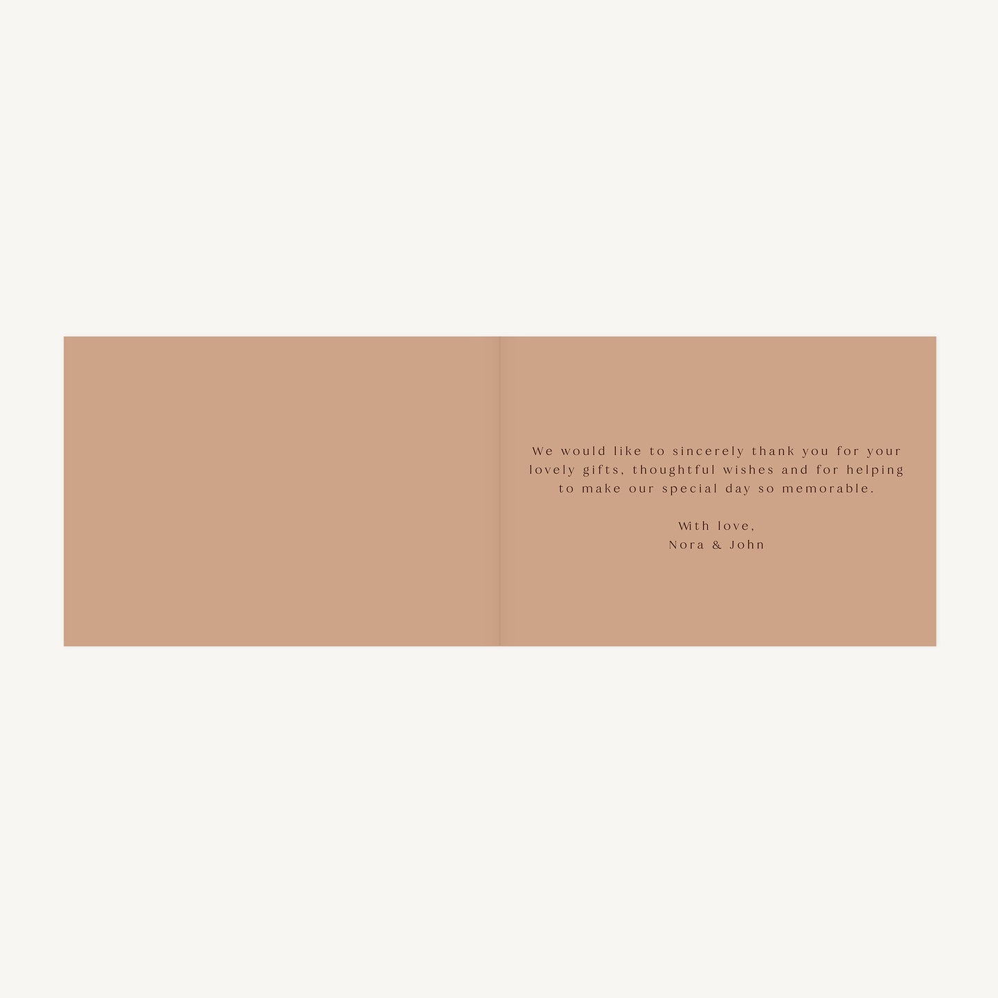 Autumn Wildflowers Wedding Thank You Card Folded