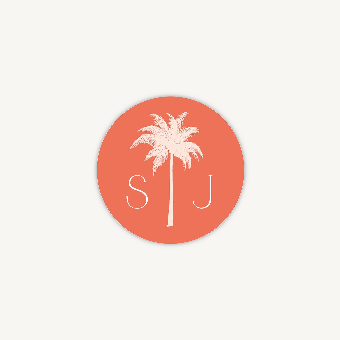 Palm Beach Envelope Wedding Sticker