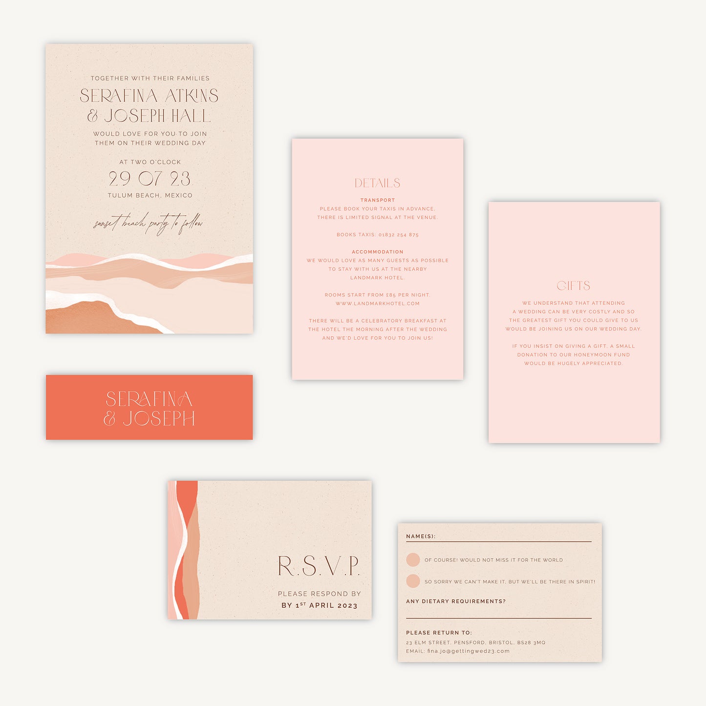 Palm Beach Wedding Invitation
