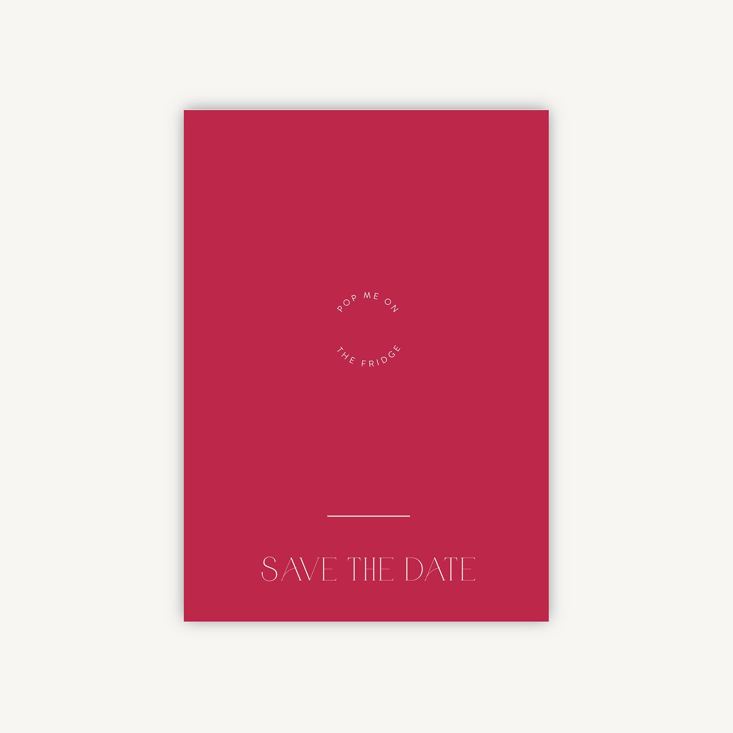 Magenta Modern Script Wooden Magnet Wedding Save the Date