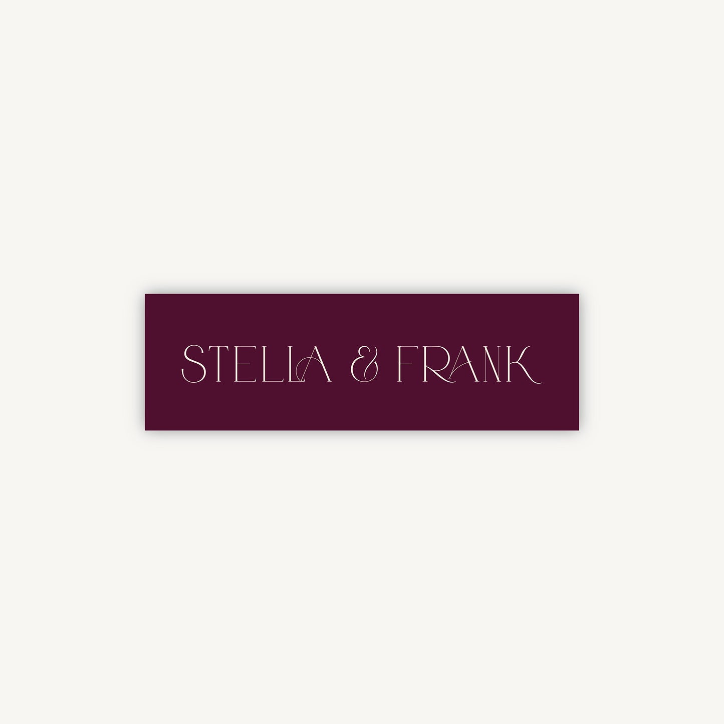 Magenta Modern Script Wedding Invitation Band Wrap