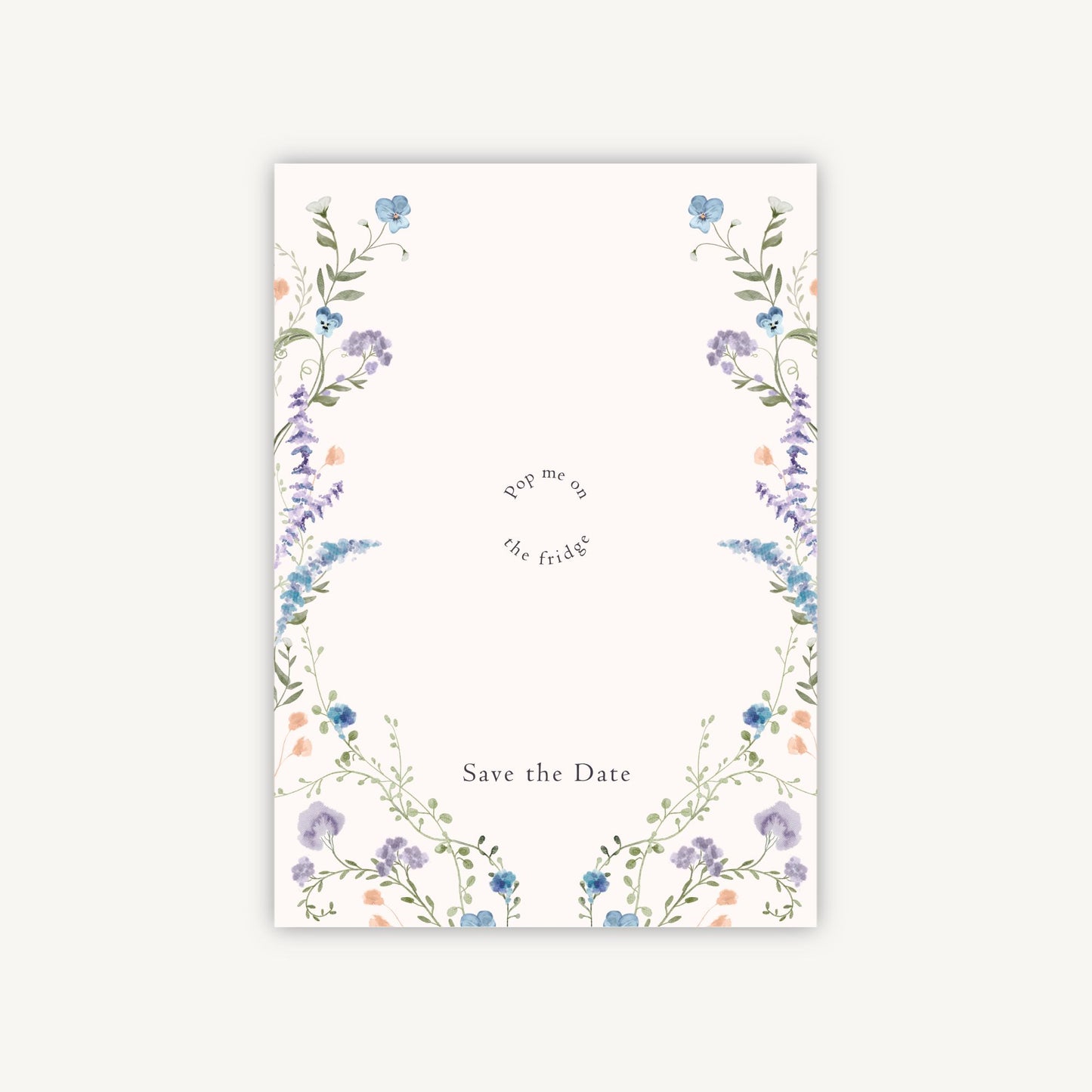 Regency Floral Wooden Magnet Save the Date