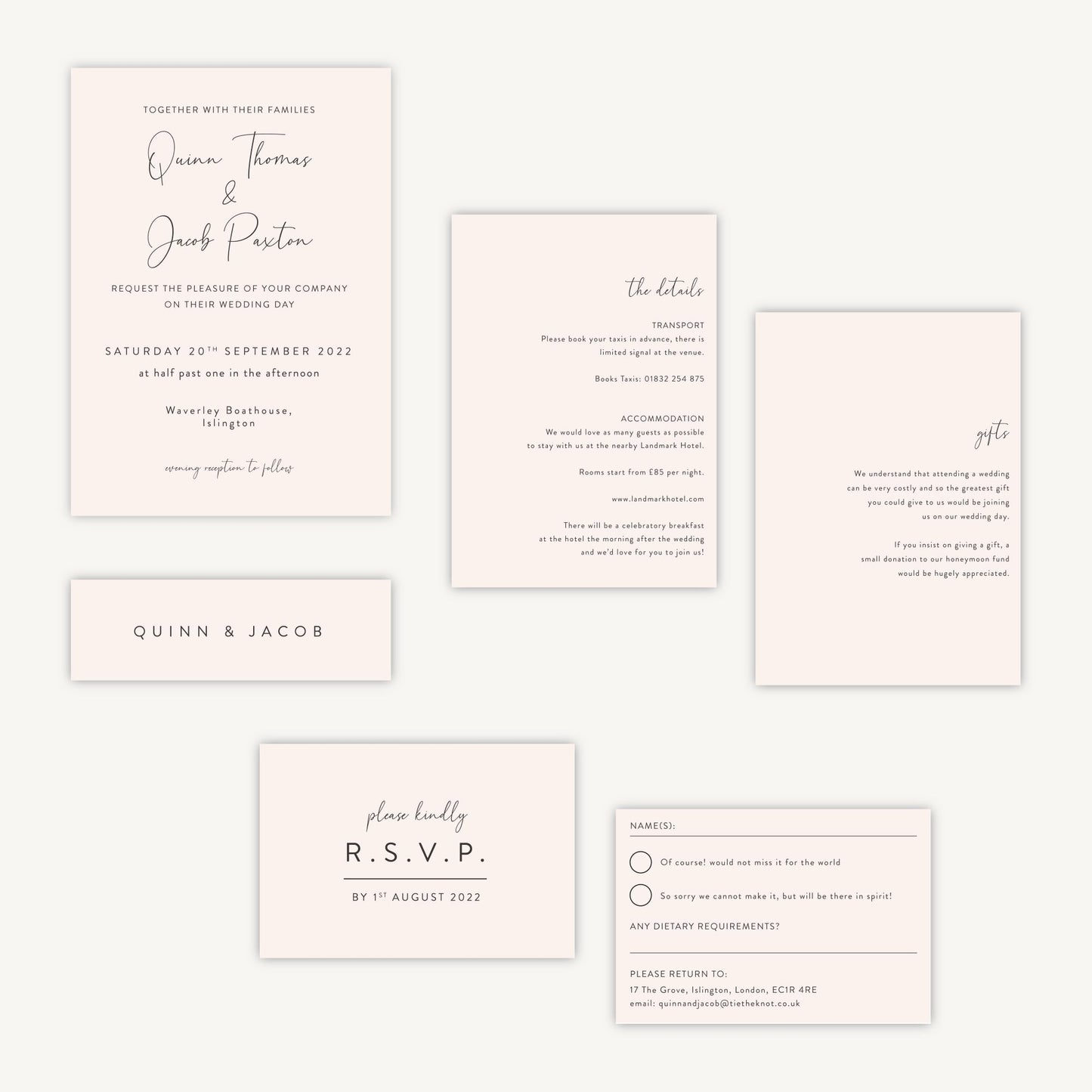 Romantic Script Wedding Invitation