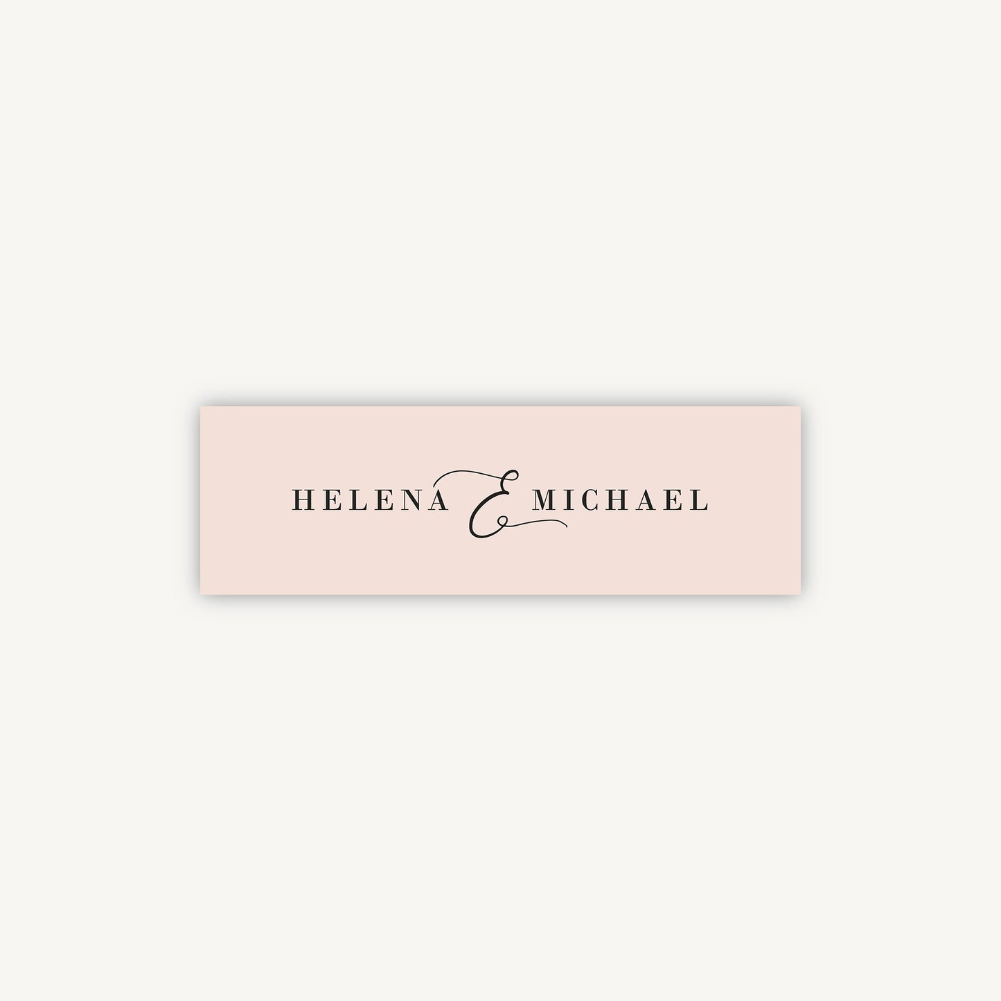 Simple Script Wedding Invitation Band Wrap