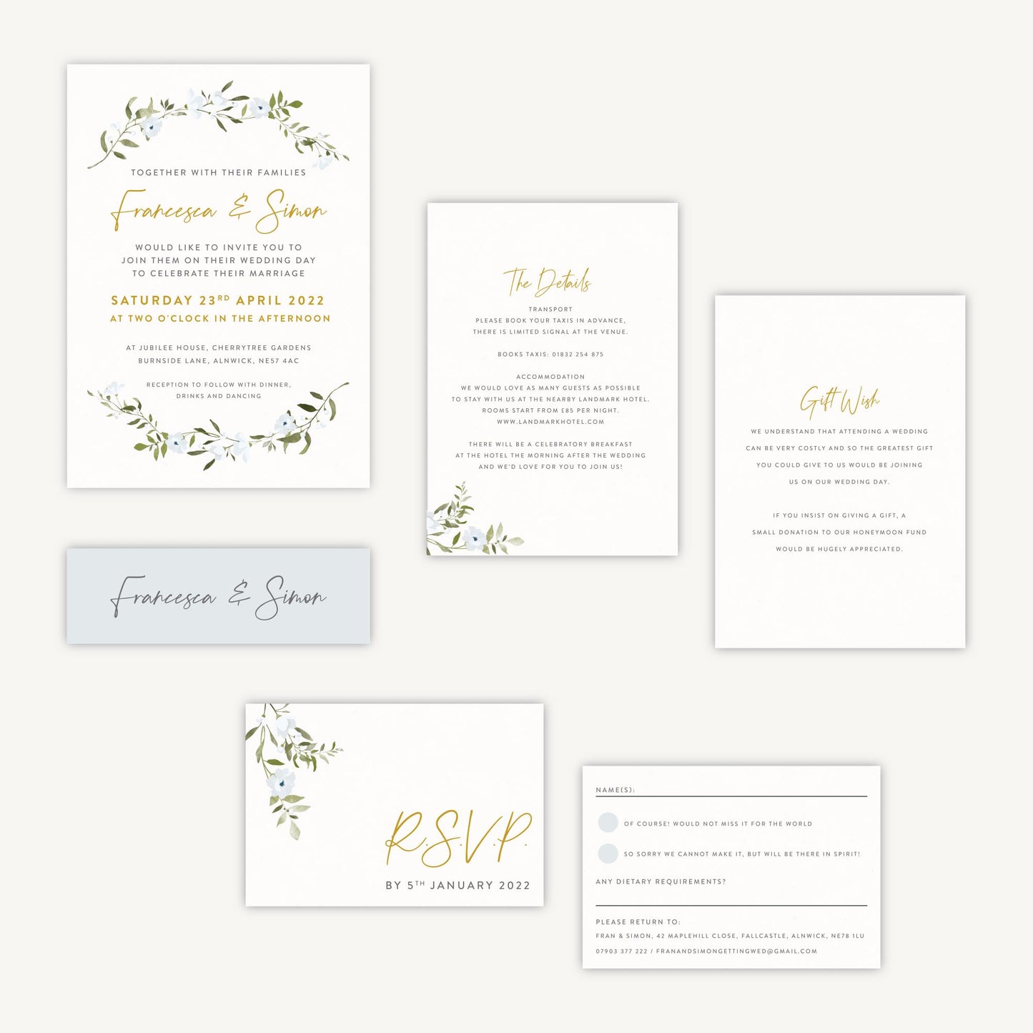 Spring Flowers Wedding Invitation