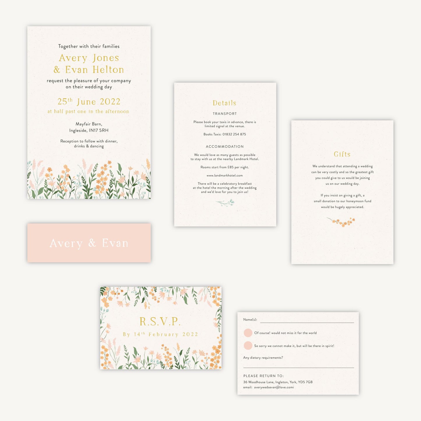 Summer Meadow Wedding Invitation