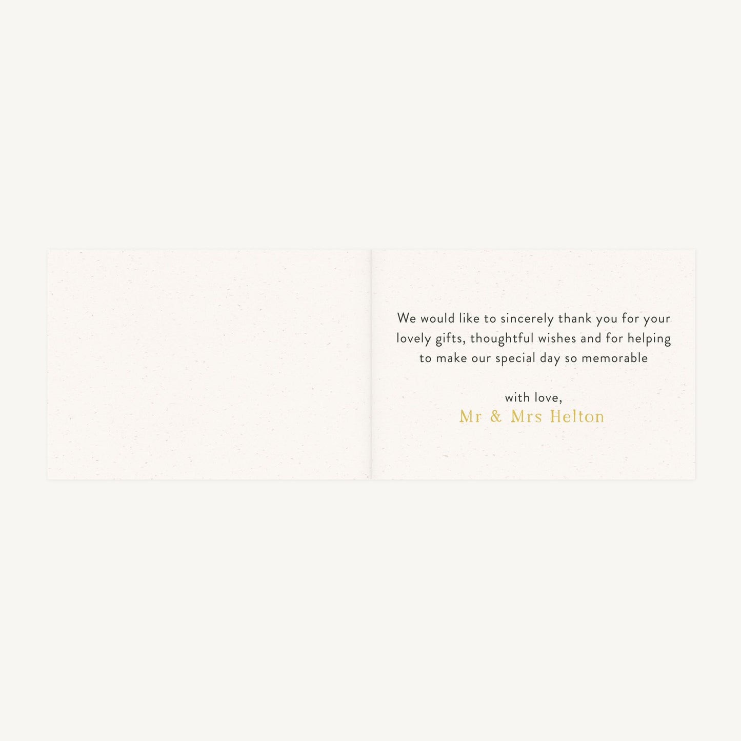 Summer Meadow Wedding Thank You Card Folded