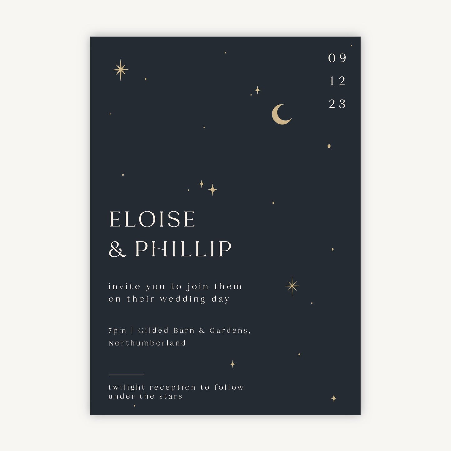 Celestial Night Sky Wedding Invitation