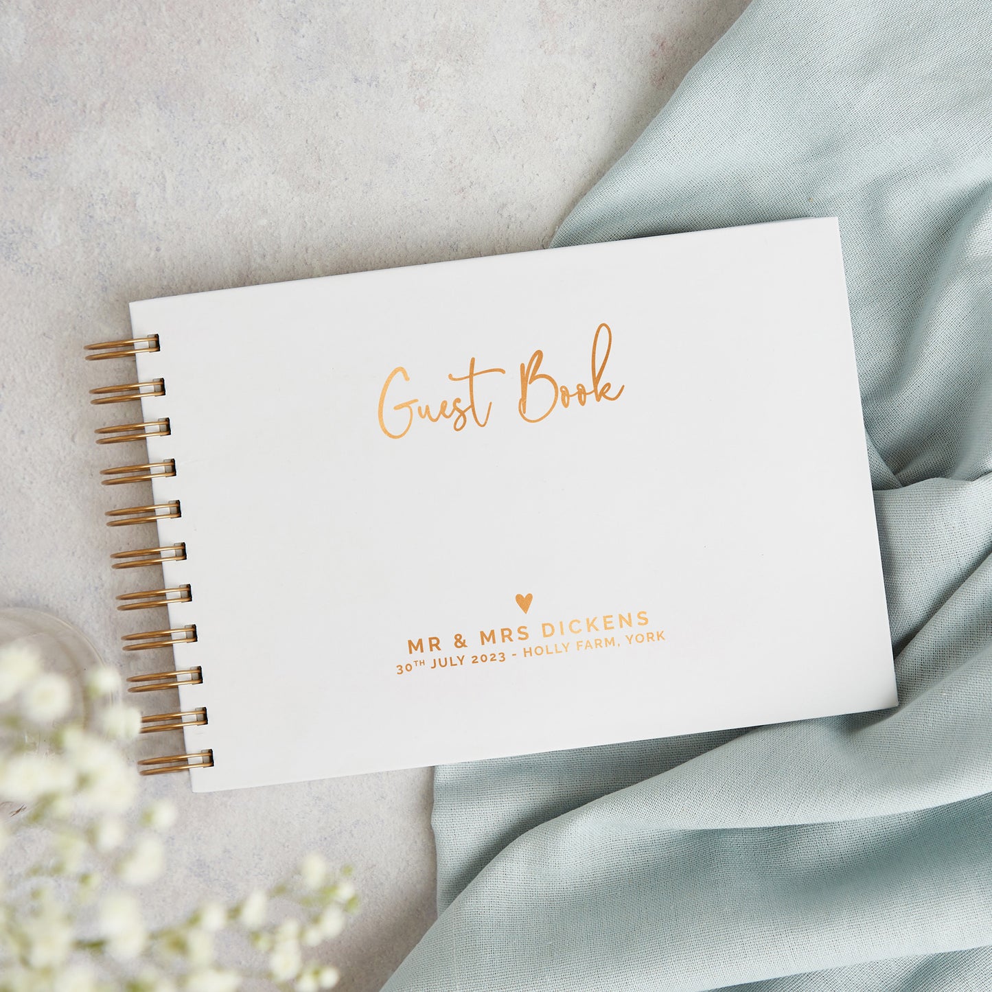 Personalised Wedding Guest Book Personalised Foil