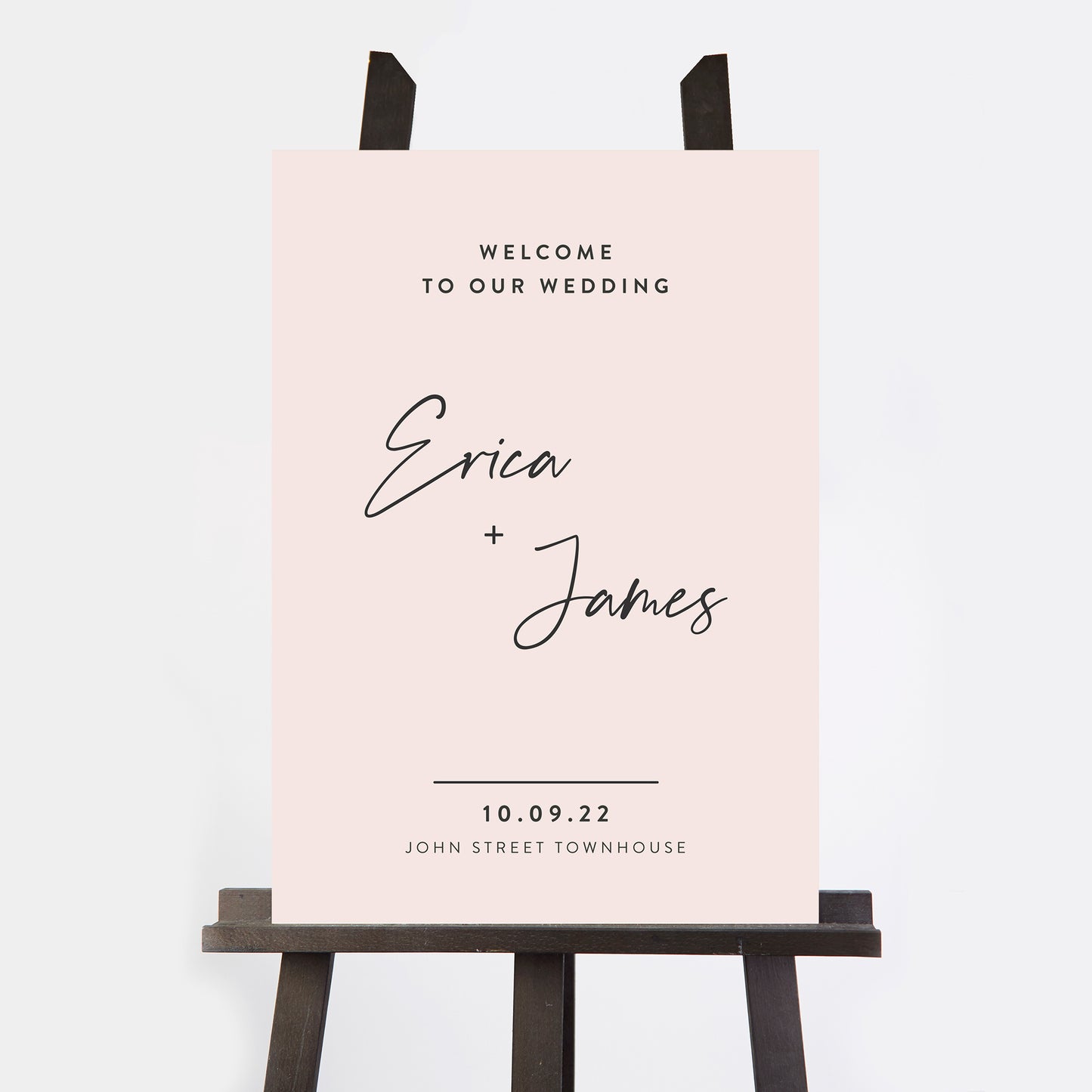 Minimal Script Wedding Welcome Sign