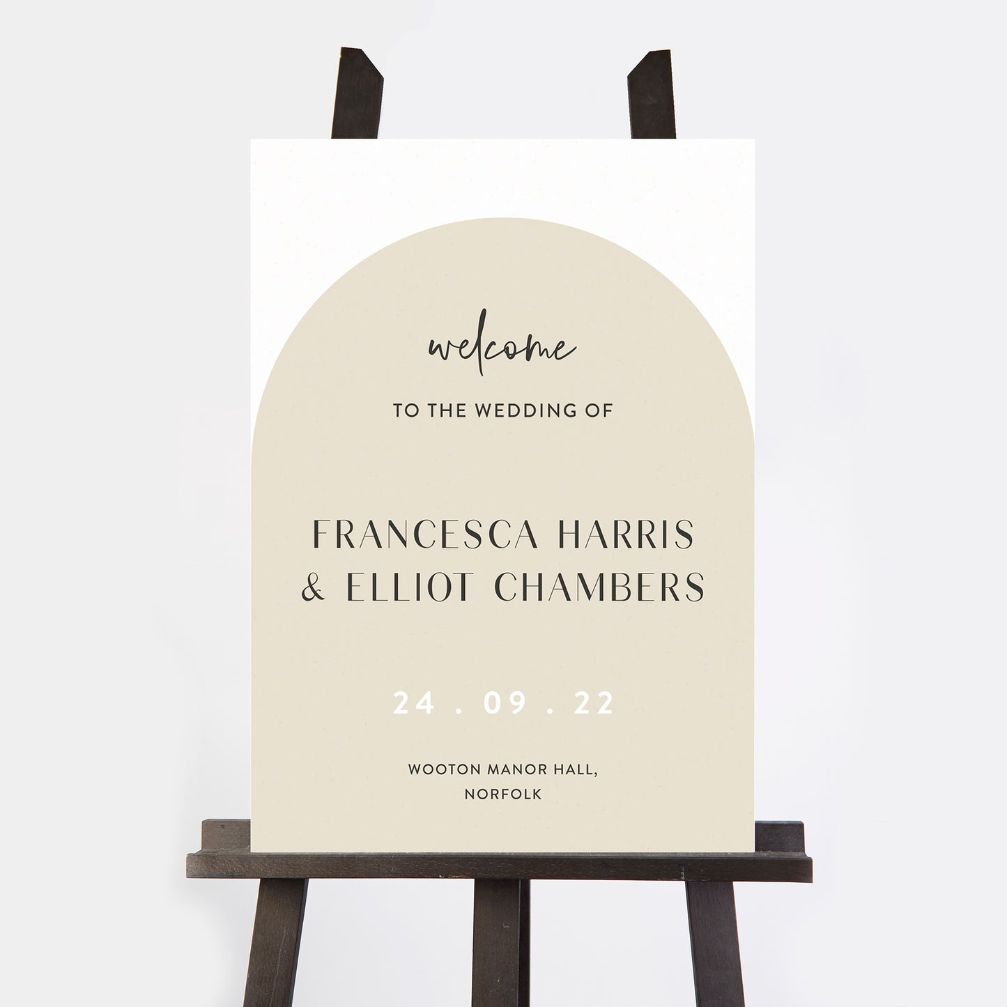 Minimalist Arch Wedding Welcome Sign