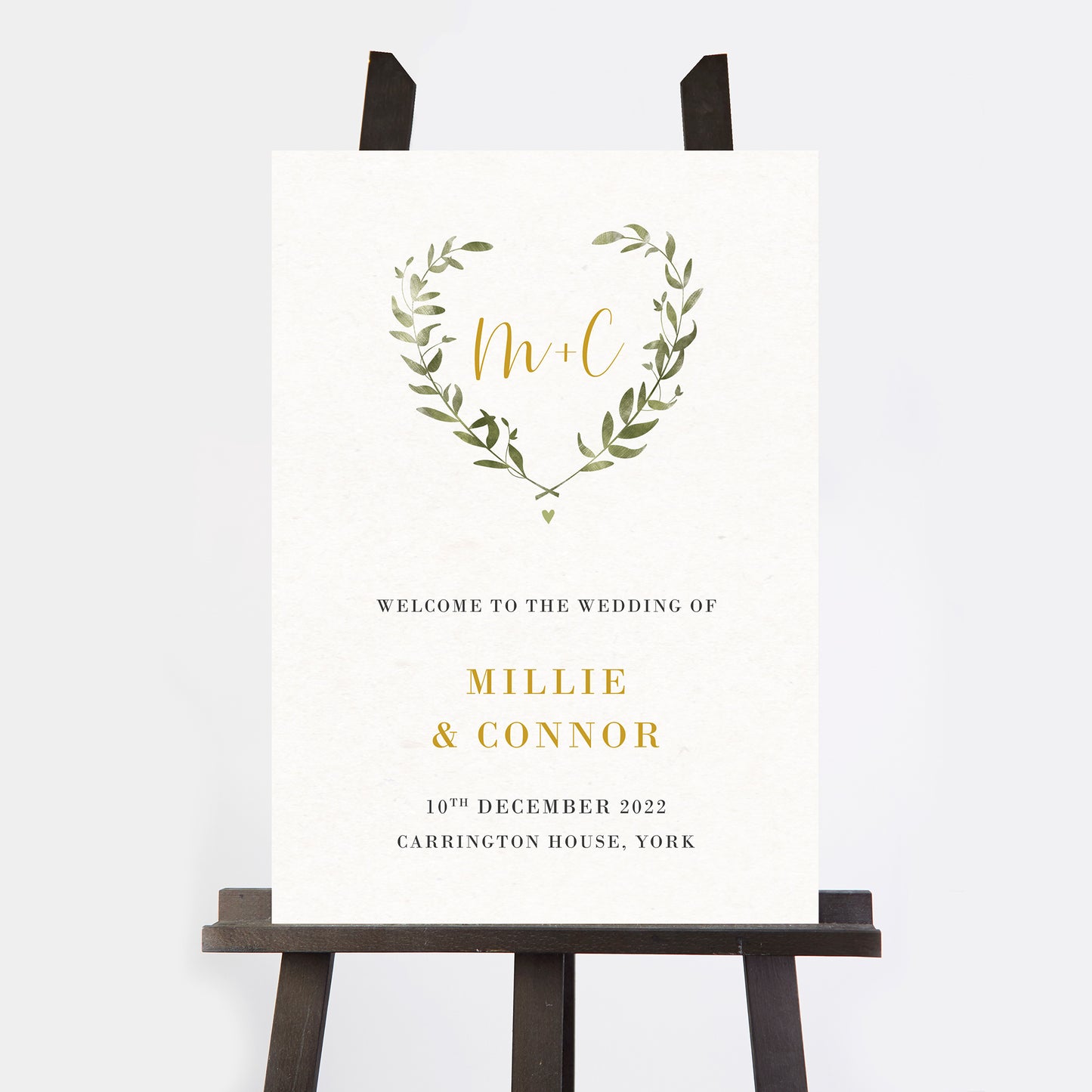 Greenery Botanical Wedding Welcome Sign