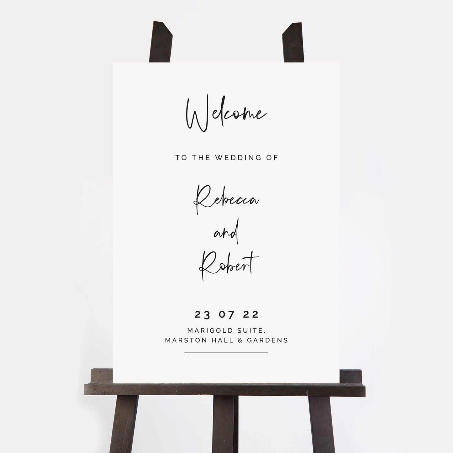 Modern Script Wedding Welcome Sign