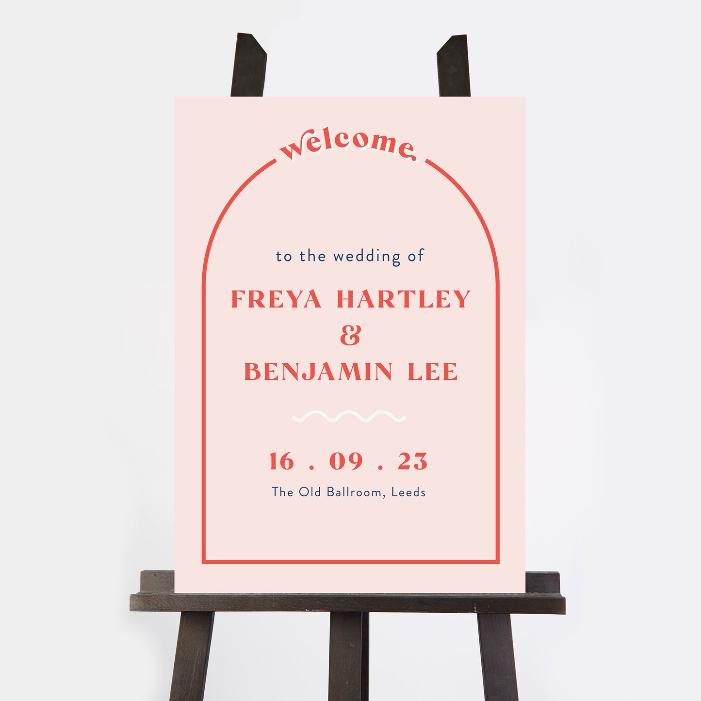 Retro Revival Wedding Welcome Sign