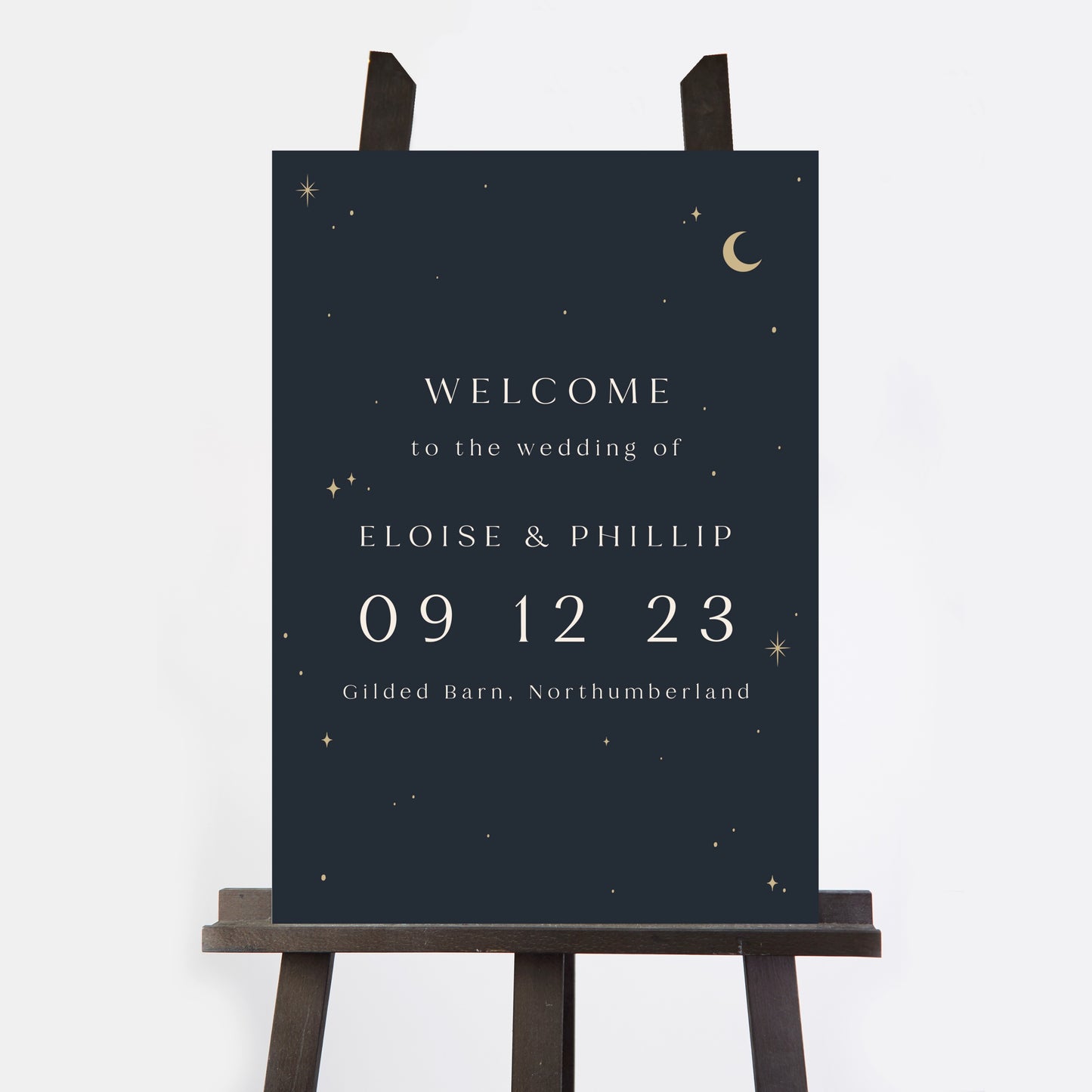 Celestial Night Sky Wedding Welcome Sign