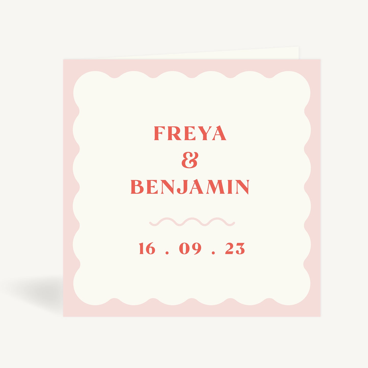 Retro Revival Folded Wedding Invitation