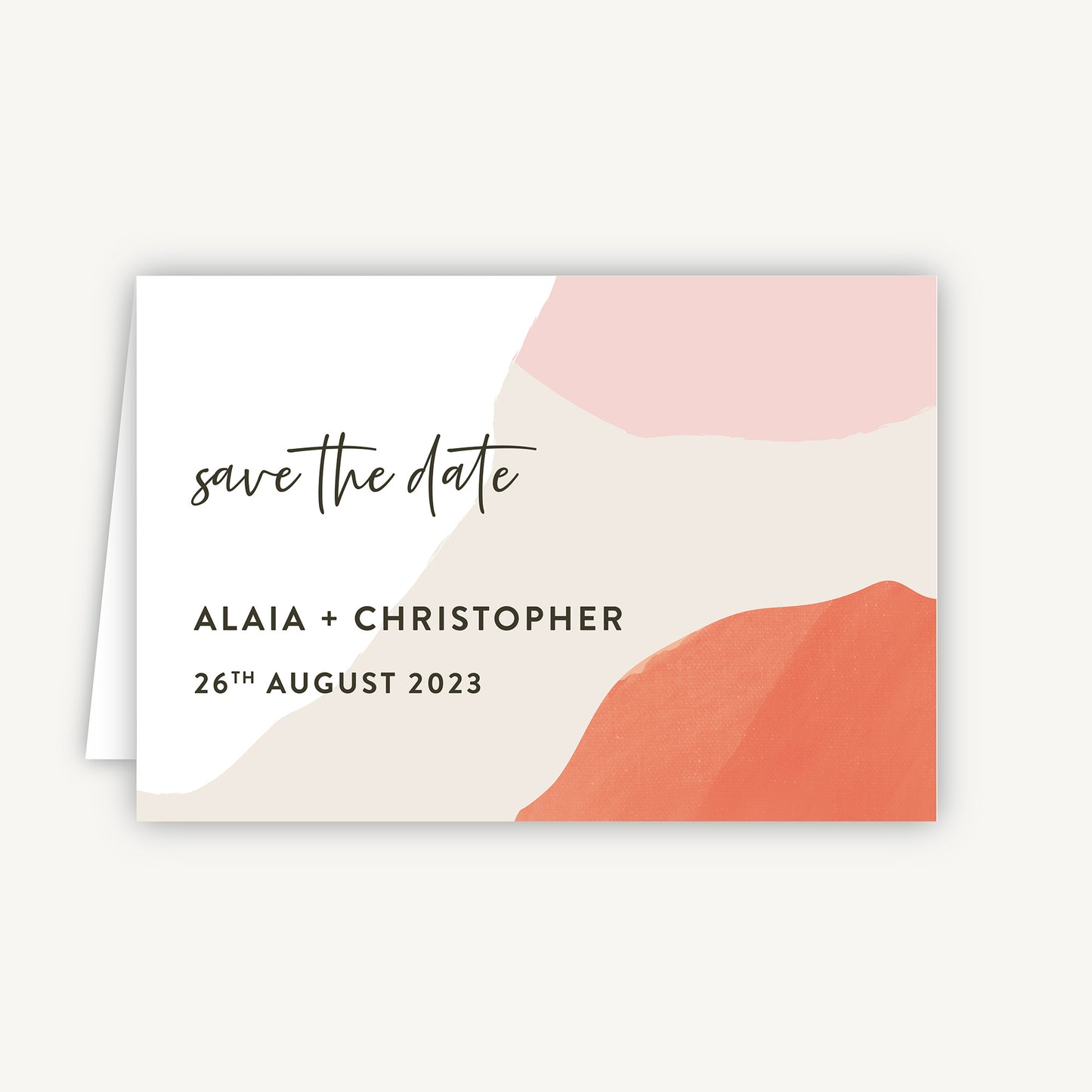 Painterly Colour Pop Folded Wedding Save the Date