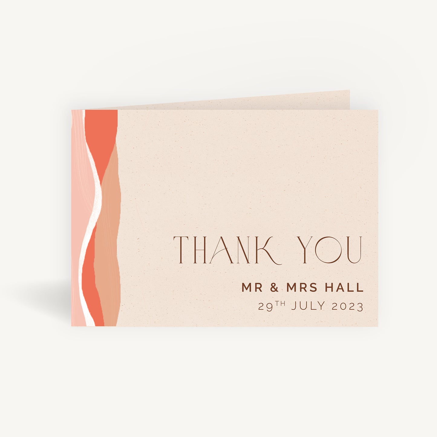 Palm Beach Wedding Thank You Card Folded