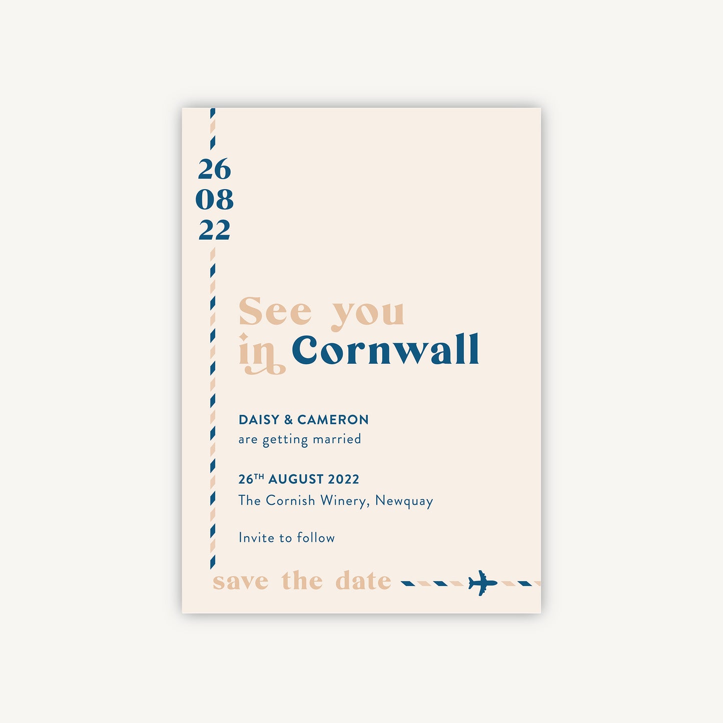 Muted Travel Wedding Save the Date