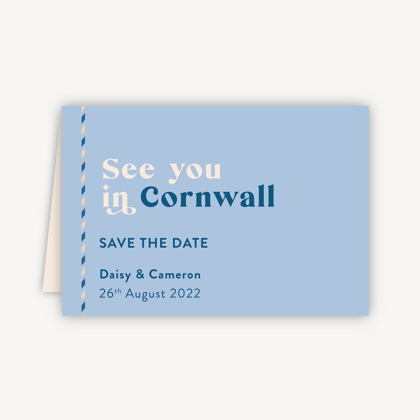 Muted Travel Folded Wedding Save the Date