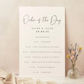 Romantic Script Wedding Order of the Day Sign