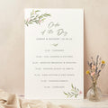 Blush Peony Wedding Order of the Day Sign