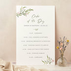 Blush Peony Wedding Order of the Day Sign