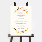 Rustic Wildflowers Wedding Order of the Day Sign