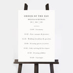 Simple Script Wedding Order of the Day Sign