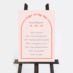 Retro Revival Wedding Order of the Day Sign