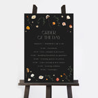 Winter Floral Wedding Order of the Day Sign