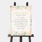 Summer Meadow Wedding Order of the Day Sign