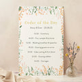 Summer Meadow Wedding Order of the Day Sign