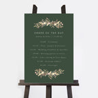 Dried Flower Wreath Wedding Order of the Day Sign