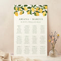 Amalfi Lemons Personalised Wedding Table Plan