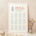 Retro Revival Personalised Wedding Table Plan