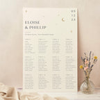 Celestial Night Sky Personalised Wedding Table Plan