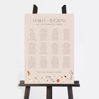 Winter Floral Personalised Wedding Table Plan