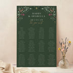 Winter Christmas Personalised Wedding Table Plan