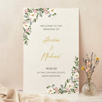 Floral Hoop Wedding Welcome Sign
