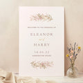 Dried Flower Hoop Wedding Welcome Sign