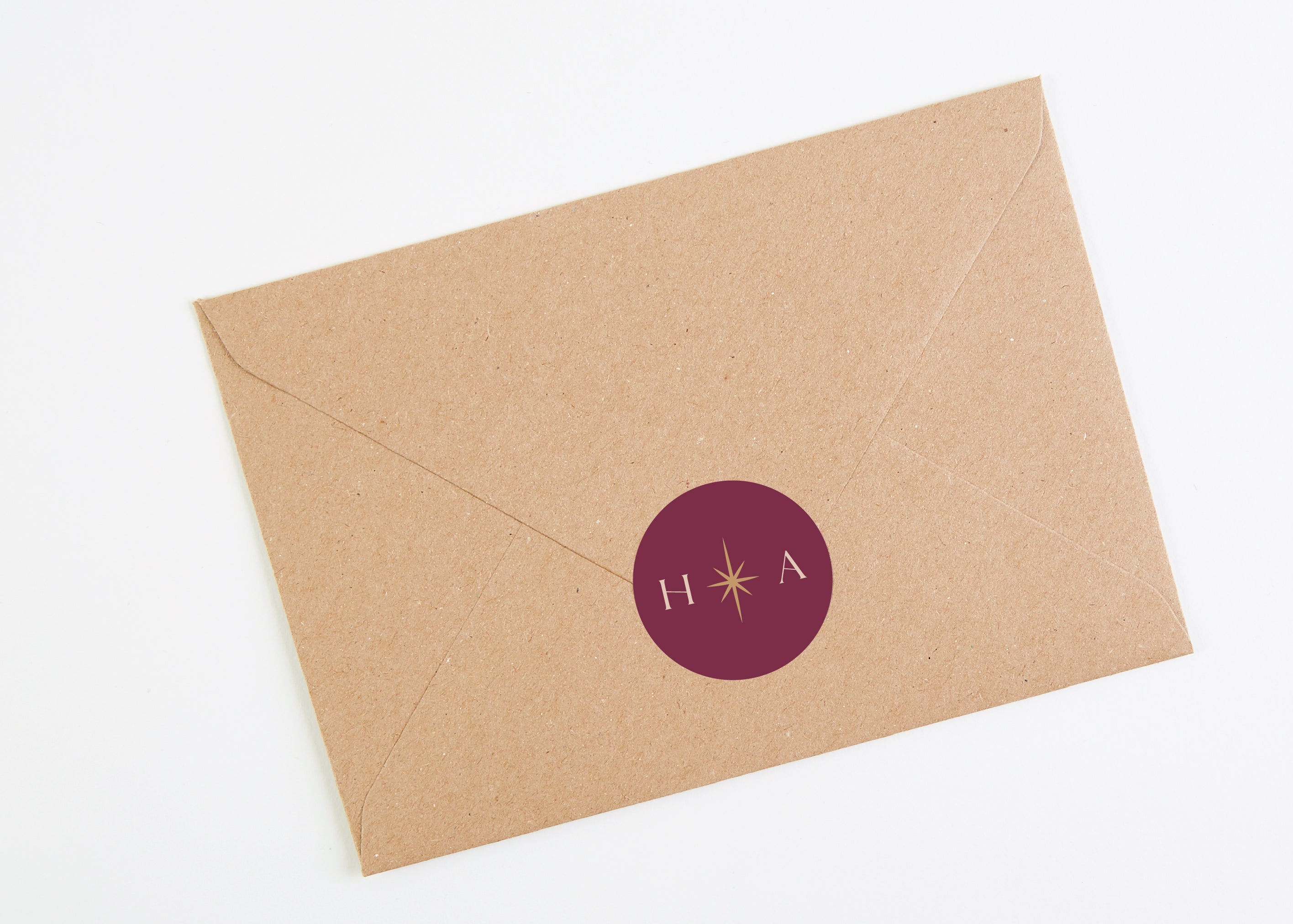 Winter Christmas Envelope Wedding Sticker