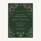 Winter Christmas Wedding Invitation