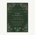 Winter Christmas Evening/Reception Wedding Invitation