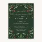 Winter Christmas Evening/Reception Wedding Invitation