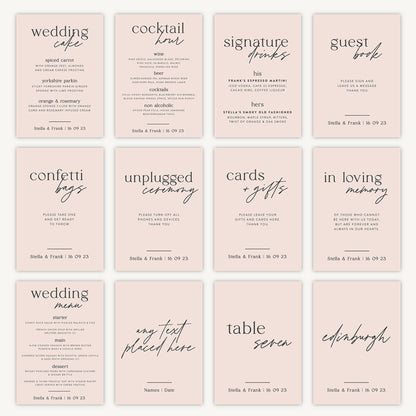 Wedding Cake Sign Wedding Sign A5 Sturdy Foamex Sign Blush Script