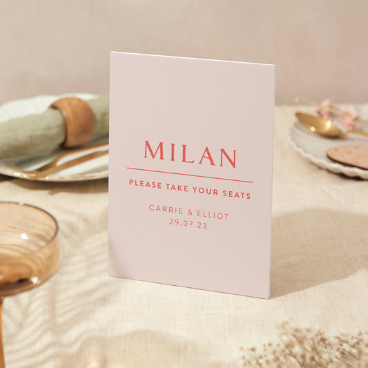 Table Name Sign Wedding Sign A5 Sturdy Foamex Sign Modern Layout