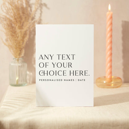 Table Number Sign Wedding Sign A5 Sturdy Foamex Sign Minimal Layout